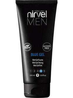 Nirvel Blue Styling Gel Μαλλιών Ανδρικό με Χρώμα Δυνατό Κράτημα 200ml