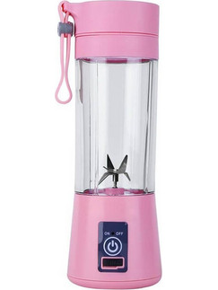HM-03 Φορητό Μπλέντερ για Smoothie 380ml Ροζ