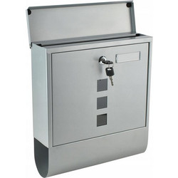 Γραμματοκιβώτιο από Ανοξείδωτο Ατσάλι με κλειδαριά και θέση για εφημερίδα, 10x30.7x34 cm - Malatec