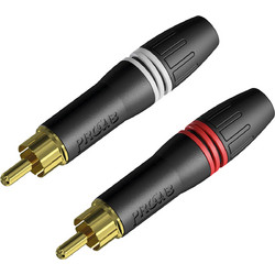Procab PCR-2M - Αρσενικά μεταλλικά βύσματα RCA επίχρυσων επαφών για καλώδιο