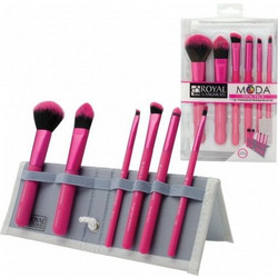 Royal & Langnickel Moda Total Face Fuchsia Σετ Πινέλα Μακιγιάζ με Θήκη 6τμχ