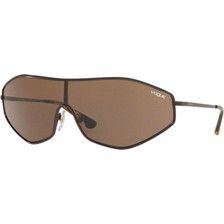 Vogue G-Vision By Gigi Hadid VO4137S 997/73 Γυναικεία Γυαλιά Ηλίου Μάσκα Μεταλλικά Μαύρα με Καφέ Polarized Φακό