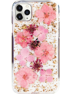 SwitchEasy case for Iphone 11PRO MAX HANDMADE WITH REAL FLOWERS PINK GS-103-83-160-91