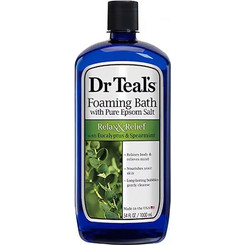 Dr Teals Pure Epsom Salt Eucalyptus Foaming Bubble Bath 1lt