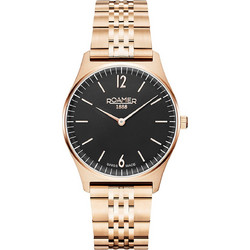 Roamer Elements Γυναικείο Ρολόι με Ροζ Χρυσό Μεταλλικό Μπρασελέ 650815496050