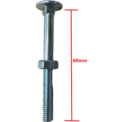 Καρόβιδα (κασονόβιδα) γαλβανιζέ 8x80mm μαζί με παξιμάδι