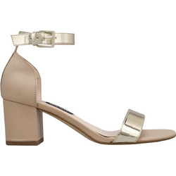 Nine West Γυναικεία Πέδιλα Δερμάτινα Μπεζ με Χοντρό Χαμηλό Τακούνι FROSTBITE3