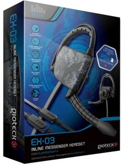 Gioteck EX3-R Inline Messenger PS4 Gaming Headset In Ear Black