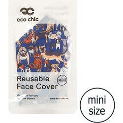 Eco Chic Mini Face Cover Teal Dogs M105 1τμχ
