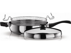 Pyramis Classic Τηγάνι Ανοξείδωτο με Καπάκι 28cm