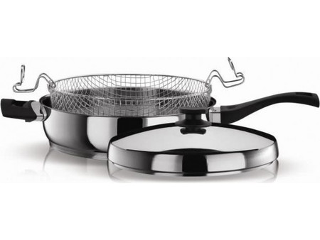 Pyramis Classic Τηγάνι Ανοξείδωτο με Καπάκι 28cm