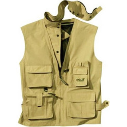 Jack Wolfskin Twin Flame Αμάνικο Ανδρικό Μπουφάν Μπεζ 09EB000140