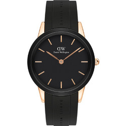 Daniel Wellington Iconic Motion Ανδρικό Ρολόι με Μαύρο Καουτσούκ Λουράκι DW00100425