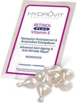 Target Pharma Hydrovit Retinol Plus Vitamin E Monodose Αντιγηραντικό Ενυδατικό Serum Προσώπου με Βιταμίνη C Βιταμίνη E & Ρετινόλη 7τμχ