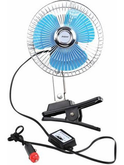 Ανεμιστήρας μίνι αυτοκινήτου PRCF-80470 6'' 15cm 12V με 2 ταχύτητες και ρυθμιζόμενο κλίπ