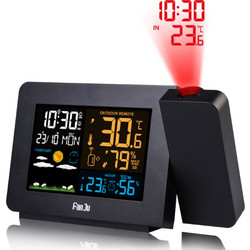Weather Station Alarm Clock with Projection Weather Monitor Calendar Backlight Desk Clock Naxius