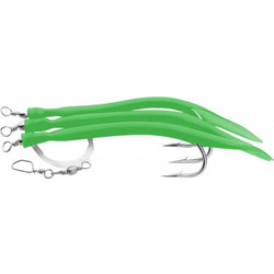 AQUANTIC Gummi Makk 6/0 3pcs Τεχνητό Δόλωμα Green
