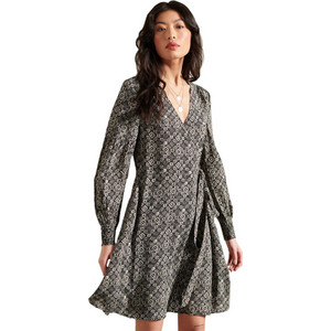 Superdry Mini Καθημερινό Φόρεμα Κρουαζέ Μαύρο W8010738A-3BT Superdry Mini Καθημερινό Φόρεμα Κρουαζέ Μαύρο W8010738A-3BT