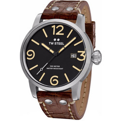 TW Steel Ανδρικό Ρολόι με Καφέ Δερμάτινο Λουράκι MS2