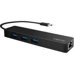 LogiLink UA0313 USB Hub 3.0 USB-C με 3 Θύρες USB-A / Ethernet