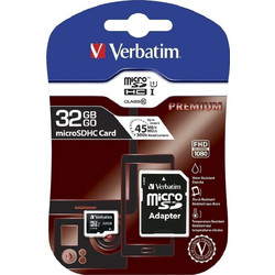Verbatim microSDHC 32GB Class 10 U1 UHS-I + Adapter