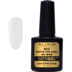 Elixir Semigel 802 Matte Top Coat Ημιμόνιμο Βερνίκι Νυχιών 8ml