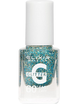 Elixir Fast Dry 185 Glitter Βερνίκι Νυχιών Μακράς Διαρκείας Quick Dry 13ml