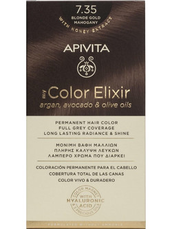 Apivita My Color Elixir 7.35 Ξανθό Μελί Μαονί Μόνιμη Βαφή Μαλλιών Χωρίς Αμμωνία 50ml