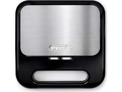 Pyrex Luxx SB-296 Τοστιέρα με Αποσπώμενες Πλάκες για 2 Τοστ 800W Μαύρη
