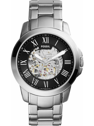 Fossil Ανδρικό Ρολόι Αυτόματο με Ασημί Μεταλλικό Μπρασελέ ME3103