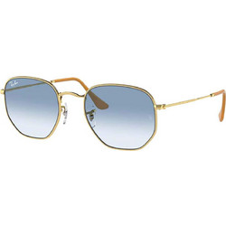 Ray-Ban RB3548 001/3F Γυαλιά Ηλίου Τετράγωνα Μεταλλικά Χρυσά με Μπλε Degradee Φακό