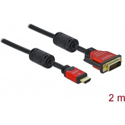 DeLOCK Καλώδιο HDMI Male to DVI-D Male 2m Black 84342