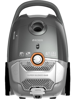 Robin RB-1801 Grey Ηλεκτρική Σκούπα 700W με Σακούλα 3lt