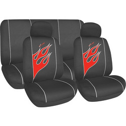 Autoline X-Racing Flame Set Black 6τμχ