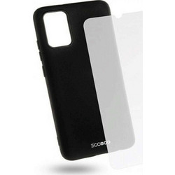 Θήκη & Γυαλί Προστασίας Για Galaxy A02s (Σετ 2Τμχ) SA02STPUBLKGL Clear-Black Egoboo