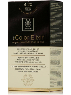 Apivita My Color Elixir 4.20 Καστανό Βιολετί Μόνιμη Βαφή Μαλλιών Χωρίς Αμμωνία 50ml