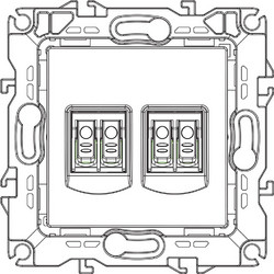 Acaelec Prime Διπλή Πρίζα Ηχείων με Κλιπ Λευκή (1000113601)