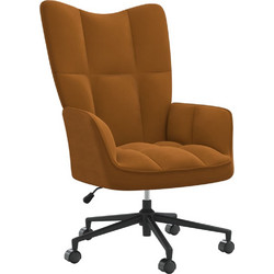 vidaXL Πολυθρόνα Relax Βελούδινη Καφέ 328180