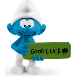 Schleich Smurfs με πινακίδα Good Luck 20829
