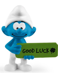 Schleich Smurfs με πινακίδα Good Luck 20829