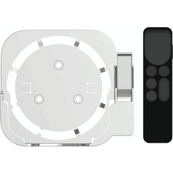 JV06T Set Top Box Bracket + Remote Control Protective Case Set for Apple TV(White + Black) (OEM)