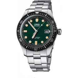 Oris Divers Ανδρικό Ρολόι Αυτόματο με Ασημί Μεταλλικό Μπρασελέ 0173377204057-0782118
