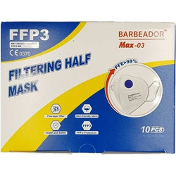 Barbeador MAX-03 FFP3 Filtering Half Mask Μπλε 10τμχ