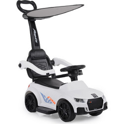 Moni Victory 2 in 1 Περπατούρα Ride On Αυτοκινητάκι με Χειρολαβή 12m+ Λευκή