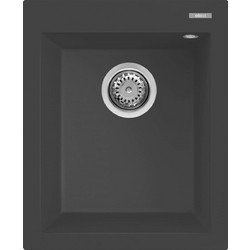 Elleci Quadra 100 Ένθετος Νεροχύτης Γρανίτη Nero 41x50cm