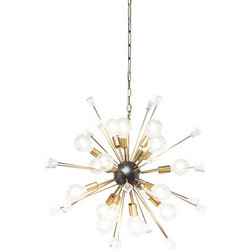 Kare Design Crystal Bomb Brass Κρεμαστό Φωτιστικό Οροφής Πολύφωτο Μπρονζέ