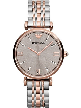 Emporio Armani Γυναικείο Ρολόι με Ροζ Χρυσό Μεταλλικό Μπρασελέ AR1840