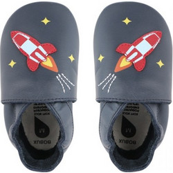 Bobux Soft Sole Βρεφικά Παντοφλάκια Αγκαλιάς Navy Μπλε 1000-004-01