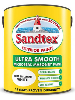Sandtex Microseal Ultra Smooth Masonry Ακρυλικό Λευκό 2.5lt