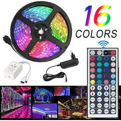 Αδιάβροχη Ταινία LED RGB 5m με Τροφοδοτικό και Τηλεχειριστήριο SMD5050 12V GlobalExpress